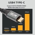 thumbnail image 5 of FVH Stretch Coiled USB-C USB4 Cable 20Gbps 100W 8K for Laptop Keyboard Tablet Type-C Male to Male Cable Power & Data, 5 of 5