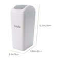 Home Use PressTop FlipLid Trash Can SpaceSaving Storage Bin For