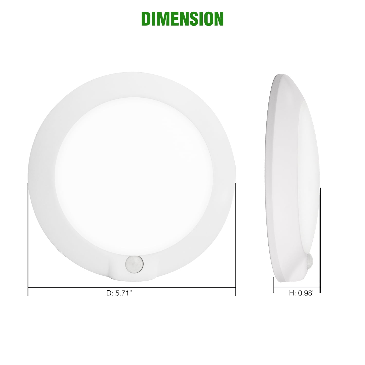 LED Motion Sensor Flush Mount Ceiling Lighting Fixture, 6.5 inch 120V LED Closet Motion Sensor Light, 3000K Round Lighting Fixture for Stairs Closet Rooms Porches Basements Hallways Pantries