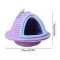 thumbnail image 3 of Nido de Peluche Colgante para Loros y Aves Pequeñas: Acogedora Casita para Dormir con Diseño de Hamaca Tejida a Mano para Jaula, Refugio Interior de Tela Suave para Descansar., 3 of 6
