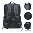 thumbnail image 5 of Mochila de viaje escolar KAUKKO para universidad flexible con portátil para 15", 22L (Nylon/Gris) KAUKKO  EP5-9-Black, 5 of 5