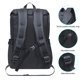 thumbnail image 5 of Mochila de viaje escolar KAUKKO para universidad flexible con portátil para 15", 22L (Nylon/Gris) KAUKKO  EP5-9-Black, 5 of 5