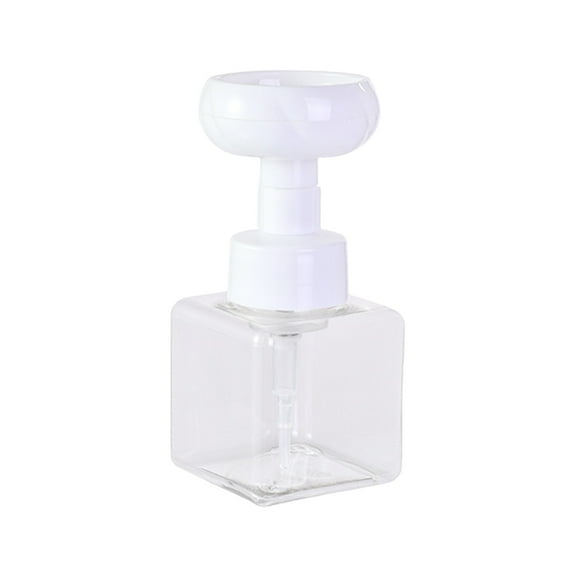Ikeay Flower Shape Foaming Hand Soap Dispenser, 250Ml Refillable Plastic Pump Bottle for Bathroom Sink Kitchen