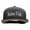 Black Charcoal, variant on Barber Life Embroidered Two Tone Superior Cotton Twill Flat Bill Snapback Cap - Black Charcoal OSFM