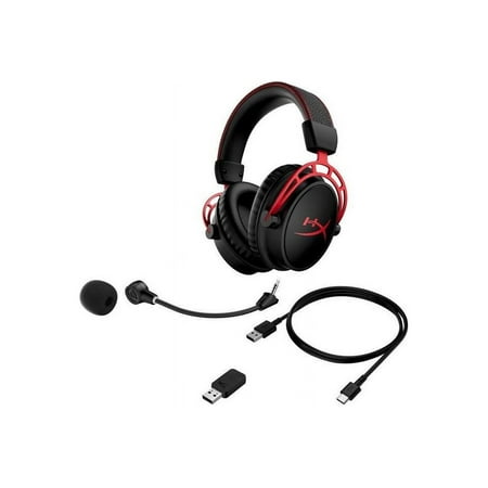 HyperX - Cloud Alpha Wireless Gaming Headset for PC, PS5, and PS4 - Black/Red