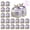 Purple, variant on 12 Pink and Purple Butterfly Floral Mountain-Shaped Gift Boxes (with Lid) - Embossable Paper Party Favor Boxes, Suitable for Weddings, Baby Showers, Birthday Party Supplies - Elegant Gift Boxes