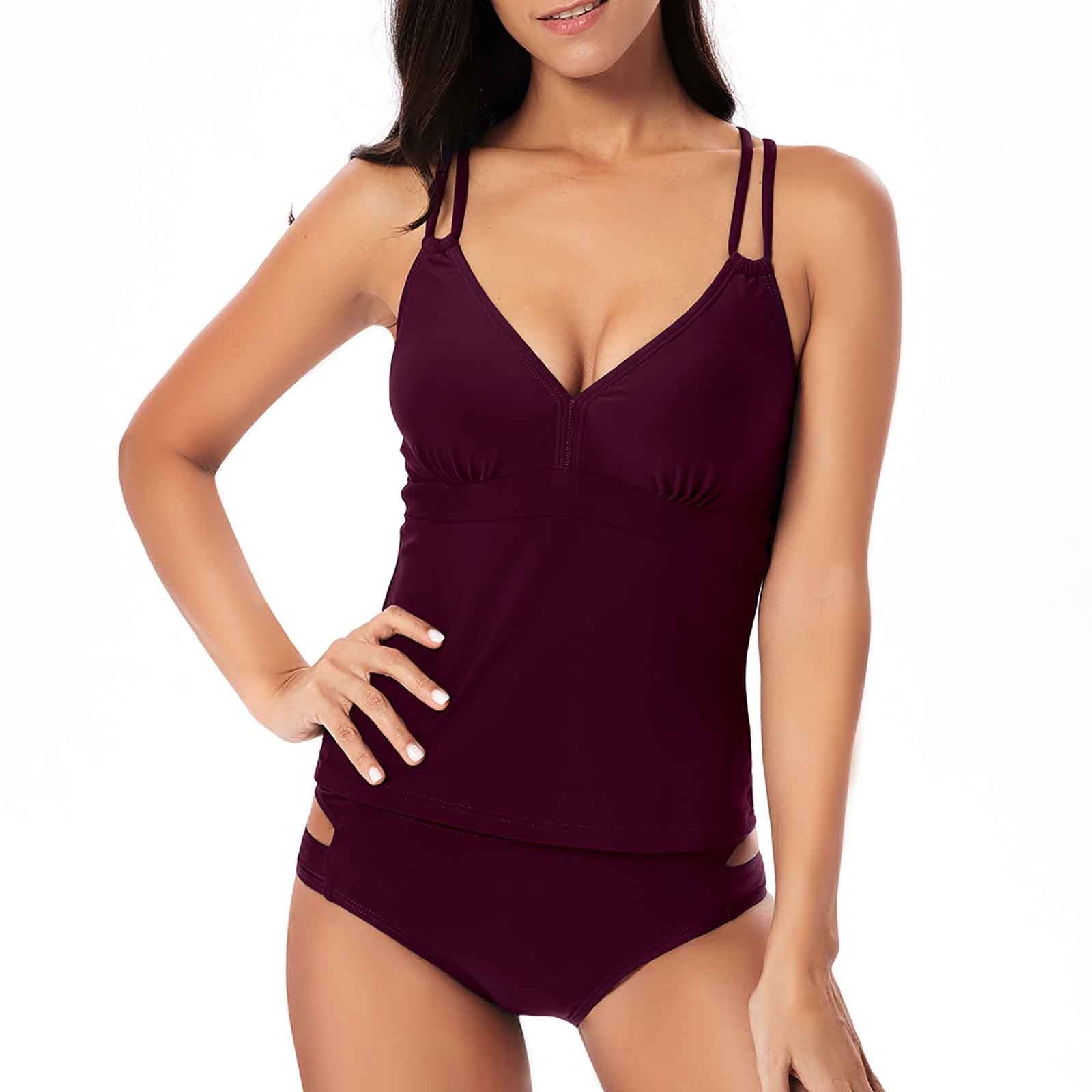 Piece Swimsuit Separates Ladies, Spandex Quick-dry Cross Back V