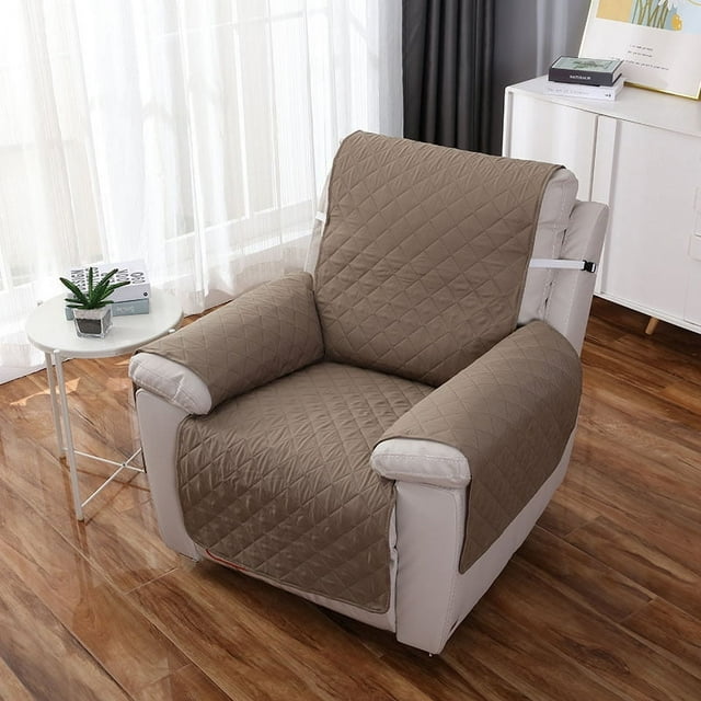 Nvzi Funda de sofá de color sólido, funda de sofá reclinable de color caqui para sala de estar,lavable, protector de sofá para muebles (21,65 x 78,74 pulgadas)