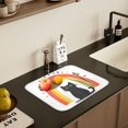 thumbnail image 5 of Yayeee Dish Drying Mat for Kitchen Counter 18" x 24" Microfiber Super Absorbent Coffee Decorative Pad, Black Cat Rainbow, 5 of 9