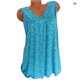 thumbnail image 1 of Camiseta sin mangas con cuello en V sin mangas, chaleco holgado para mujer, camiseta de verano, azul claro, M Yuarrent AP001998-14, 1 of 5