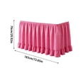thumbnail image 3 of Gingham Desk Skirt, Teacher Desk Skirt, 72.05 x 29.92 in Ruffled Checkered Table Skirt with Hook-and-Loop Fasteners for Classroom, Wedding, Party & Display Table, 1 Pc, 3 of 6