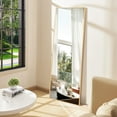 thumbnail image 2 of NARCISSUS Floor Mirror, 64"x21" Full Length Mirror with Stand, Square-cornered Wall Mirror, Mirror Full Length, Gold Floor Mirror Freestanding, Wall Mounted Mirror for Bedroom Living Room, Gold, 2 of 8