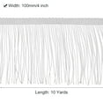 thumbnail image 2 of Uxcell 10 Yards 4 Inch Chainette Fringe Trim Tassel Sewing Trim for Clothes, Silver, 2 of 6