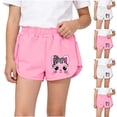 thumbnail image 7 of Virmaxy Kitty Print Elastic Waist Cotton Dolphin Shorts for Girls Loose Casual Summer Outerwear Breathable Playwear for Daily Activities, for 3-12Y, 7 of 7