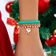 thumbnail image 4 of Faty-T Women's Handmade Christmas Bracelet Set - Multi-Style Stackable Clay Bead Bracelets with Snowflake, Bell, Candy Cane & Santa Charms, 4 of 8
