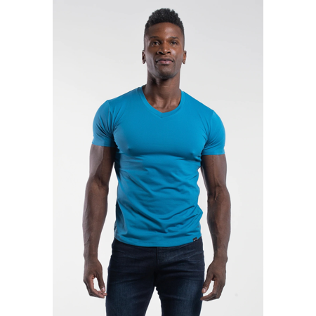 

Barbell Apparel Mens Havok V Neck Steel Blue L