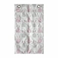 thumbnail image 1 of Bunny Hanging Pocket Organizer, Bicolour Pattern of Cartoon Fluffy Rabbits and Minimal Hearts, Printed Polyester Storage Bag with Pockets, 21" x 31", Pale Pink Pale Grey, 1 of 2
