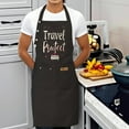 thumbnail image 3 of 2 Pack Adjustable Bib Apron with Stylish ' Travel Perfect ' Design 2 Pockets Ideal for Cooking & Kitchen Use for Men & Women, 3 of 5