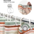 thumbnail image 4 of Boho Rainbow Shower Curtain Colorful Stripe Multicolor Bathroom Decor Waterproof Fabric Polyester Shower Curtains Set 72x72in, 4 of 6