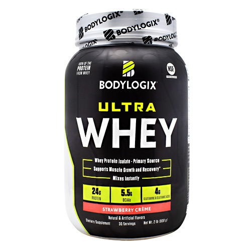 BodyLogix, Ultra Whey Protein Strawberry Creme 2 pounds