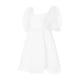thumbnail image 4 of Txlixc Vestido casual con dobladillo grande para mujer, Estampado teñido anudado / Color sólido Cuello cuadrado Mangas abullonadas Falda de burbuja, S / M / L Txlixc Estilo de ocio, 4 of 9