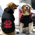 thumbnail image 2 of Plaid Dog Hoodies Love Heart Pattern Warm Fashion Pullover Pet Sweatshirt Winter Two-Legged Clothes, Ideal for Small Medium Large Dogs, 2 of 8