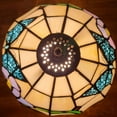 thumbnail image 6 of 15" Tiffany Style Stained Glass Blue Butterfly Table Lamp, 6 of 6