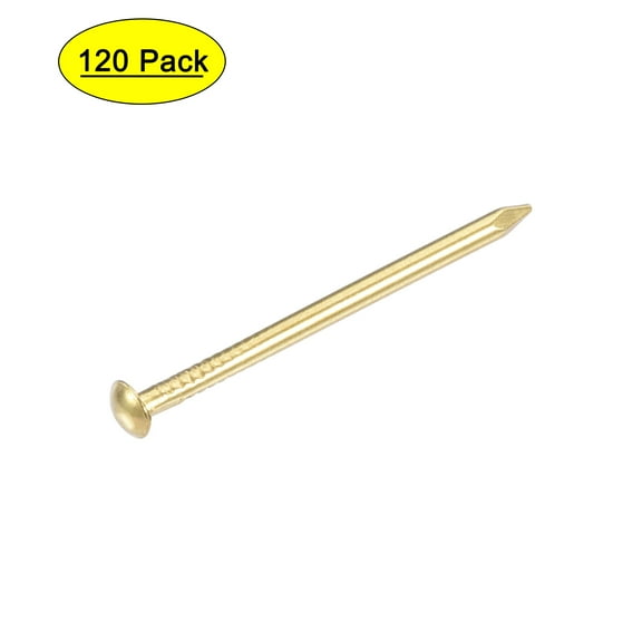 1.2mmx20mm(DxL) Tiny Nails Brass 120 Pack