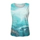 thumbnail image 4 of Prolriy - Camisetas de verano para mujer 2024, camisetas sin mangas para mujer, camisetas casuales holgadas con estampado, blusas sin mangas para mujer, camisetas para mujer, azul claro, XL, 4 of 4