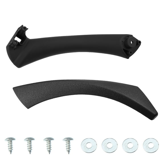 2pcs Black Rear Left Inner Door Panel Handle Door Pull Outer Trim Cover for BMW E90 328i 51417230849