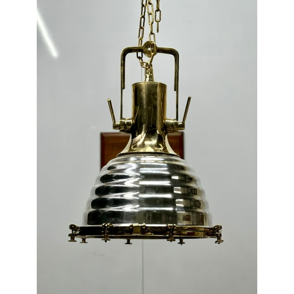 Giant Modern Nautical Style Ceiling Decoration Aluminum & Brass Metal Marine Pendant Light Fixture