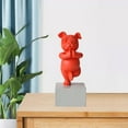 thumbnail image 7 of Funny French Sttue Figurines Dog Sculpture Hotel Bedroom Decortion rts , Red, 7 of 7