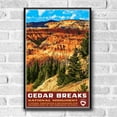 thumbnail image 2 of Cedar Breaks National Monument Vintage Travel Poster / Postcard WPA Style, 2 of 4