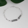 thumbnail image 5 of LavaJewelry, Personalized Couple Bracelet, 925 Sterling Silver, Silver Bracelet for Couple XXL, 5 of 6