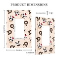 thumbnail image 3 of KLL Panda Ice Creams Donuts Pattern Electrical Outlet Covers, 3" x 5" 1 Pack Electric Receptacle Plug Covers for Decorator Receptacle Outlet & Switch-Style U, 3 of 6