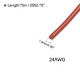 thumbnail image 2 of Silicone Wire 24AWG 24 Gauge Flexible Tinned Copper Standard High-Temperature Hookup Wire Brown 75m/246ft, 2 of 6