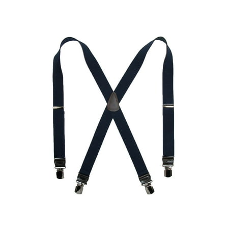 Floral Leather Suspenders - CTM Men's Elastic Anti Slip Pin Clip Suspenders with Leather Drop Tabs, Size: one size