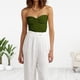 thumbnail image 2 of Top Bandeau plisado para mujer Top elegante de punto con nudo torcido ropa de calle de verano Hugtrwg Para estrenar, 2 of 9