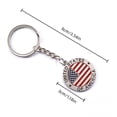 thumbnail image 2 of 4th of July Keychain Stainless Steel USA Flag Patriotic Charm Keyring Independence Day Souvenirs Gifts for Patriotic Party supplies Festivities Birthday xmas Gift for Men Women, 2 of 6
