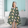 thumbnail image 6 of Dark Green Princess Castle Pattern Hooded Bath Towel，60"x35" for Ages 3 To 12 Kids, Quick Dry Lightweight Soft Microfiber Hood Beach Towel Cover Up for Kids, 6 of 7