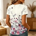 thumbnail image 5 of Sewkxo Womens Summer Tops Short Sleeve Basic Casual V Neck T Shirts Trendy Fashion 2026 Top,Purple Pink M, 5 of 5