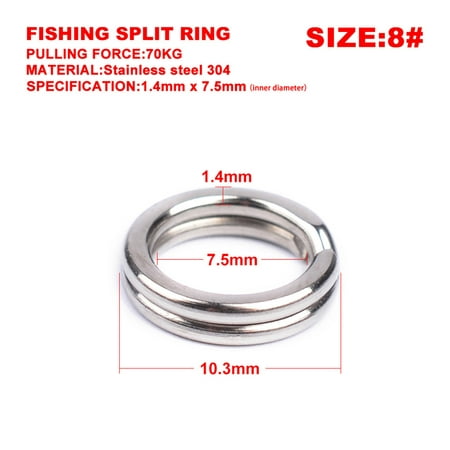 100Pcs Stainless Steel Split Rings for Blank Lures Crankbait Hard Bait, Double Loop Quick Change Round O Rig
