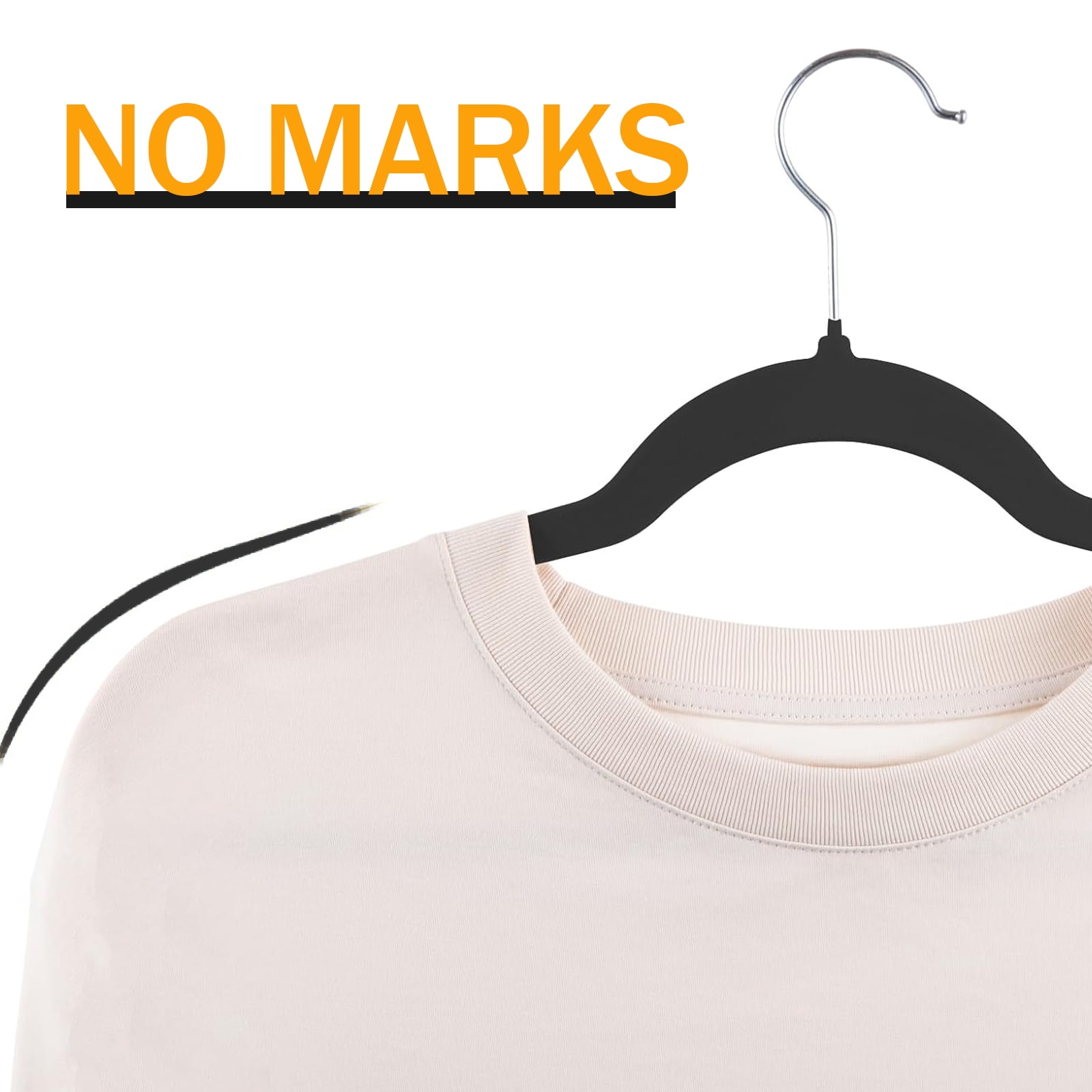 EasyPAG Velvet Hangers 30 Pack, Non-Slip Clothes Hangers, Suit Hangers with Shoulder Notches, Pants Bar, 360° Swivel Hook, Space-Saving, for Closet, Black