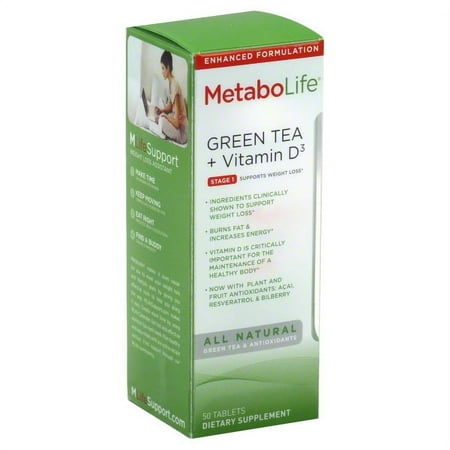 ISI Brands Metabolife Green Tea + Vitamin D3, 50 ea