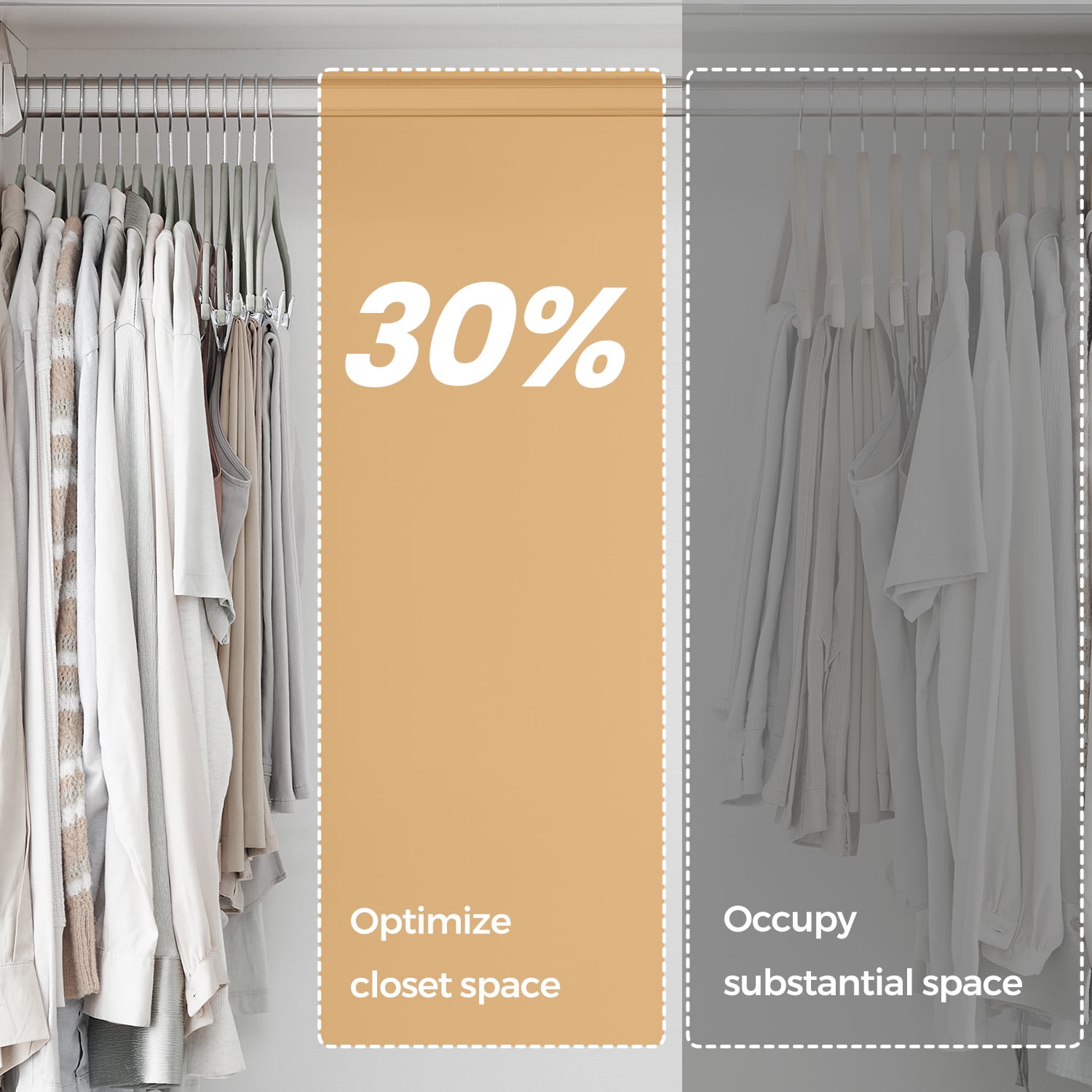 LEDREM 30-Pack Adjustable Velvet Hangers, Heavy-Duty Non-Slip Skirt Hangers, Pants Hangers with Movable Clips, Space-Saving for Dresses & Coats, Pale Green