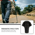 thumbnail image 4 of Toyvian 2Pcs Walking Cane Tips Replacement Black Easy Install Trekking Pole Foot Covers, 4 of 7