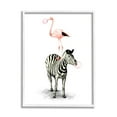 thumbnail image 3 of Stupell Industries Zebra Flamingo Safari Animal Stack Pink Bubble Gum, 16 x 20, Design by Ziwei Li, 3 of 5