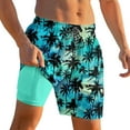 thumbnail image 4 of Mens Swimming Trunks with Compression Liner Swim Shorts 7 inch Quick Dry Bathing Suit Anti Chafe Boardshorts, 4 of 9