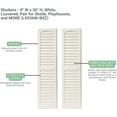 Shed Shutters Louvered 9" W x 36" H for Sheds, Playhouses, and Chicken