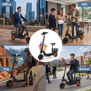 Electric Scooter,1200W Peak Motor,30 Mph,35 Miles ,All Terrain 10off Road Tires E-Scooter,Commuter Scooter with Seat & Storage Box
